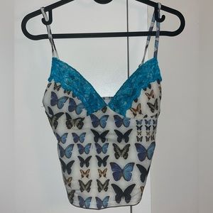 Butterfly lacey Omighty tank top!